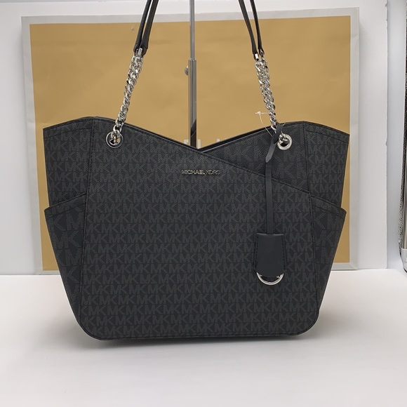 MICHAEL KORS LARGE X CHAIN LOGO SHOULDER BAG - Picture 6 of 16